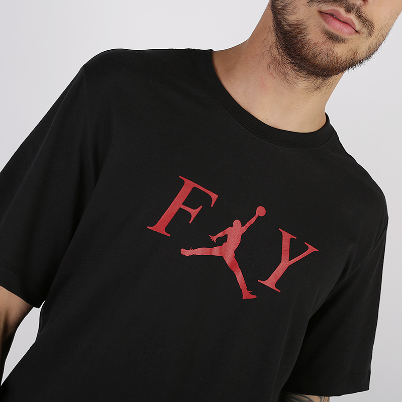 мужская черная футболка Jordan Fly T-Shirt AT8932-010 - цена, описание, фото 2